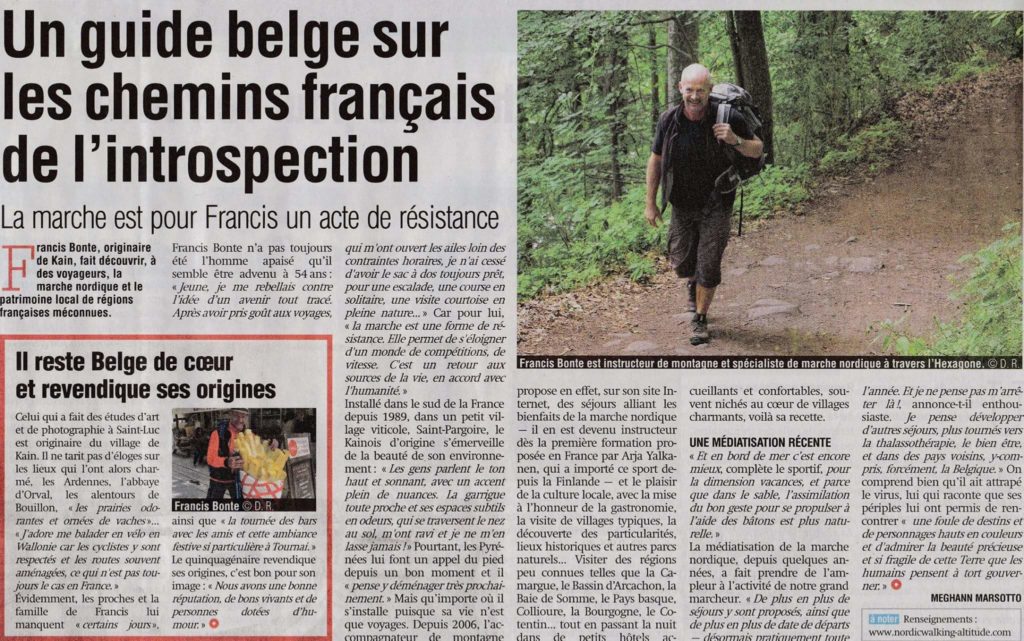 Article de presse sur Francis Bonte